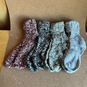 NWOT Weatherproof Vintage Cotton Ragg Boot Socks (Set of 4) Cozy Fall Socks